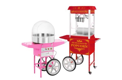 Suikerspin machine en popcorn machine huren bij Move For Fun - FunFood